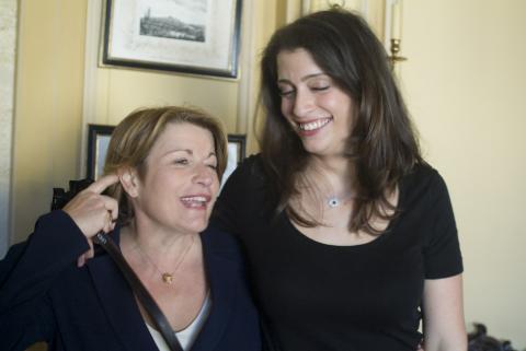 Don&amp;#039;t do it, Corinne. Corinne Mentzelopoulos and daughter Alex of Château Margaux
